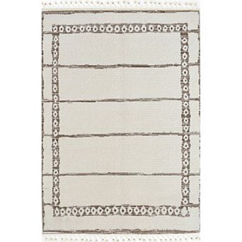 Mason Brooks Ibiza Muted Geometric Border Area Rug