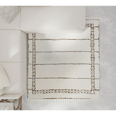 Mason Brooks Ibiza Muted Geometric Border Area Rug