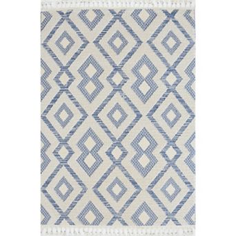 Mason Brooks Ibiza Tasseled Scroll Ikat Area Rug