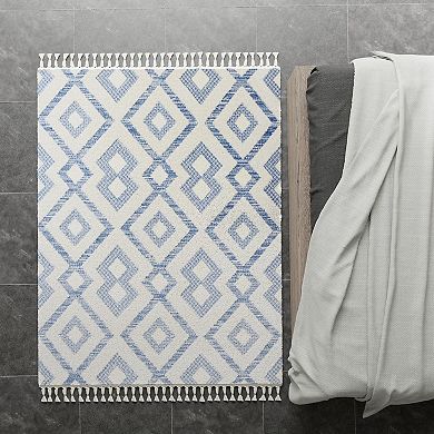 Mason Brooks Ibiza Tasseled Scroll Ikat Area Rug