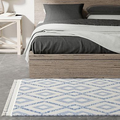 Mason Brooks Ibiza Tasseled Scroll Ikat Area Rug