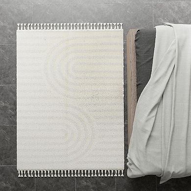 Mason Brooks Ibiza Tasseled Arch Pattern Area Rug