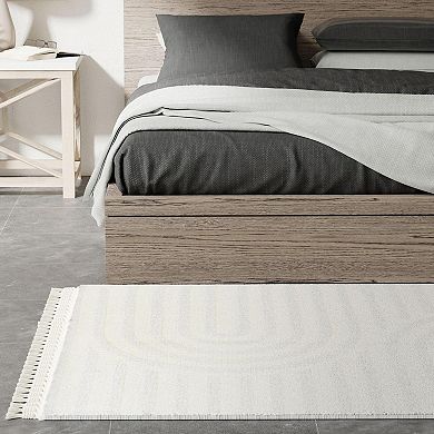 Mason Brooks Ibiza Tasseled Arch Pattern Area Rug