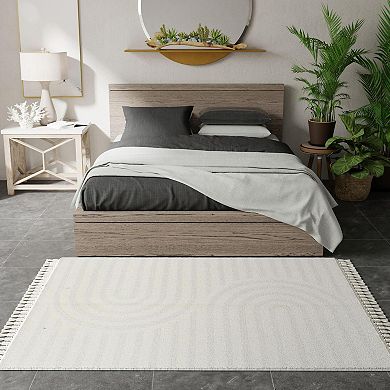 Mason Brooks Ibiza Tasseled Arch Pattern Area Rug