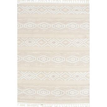Mason Brooks Ibiza Tasseled Muted Tribal Striped Area Rug