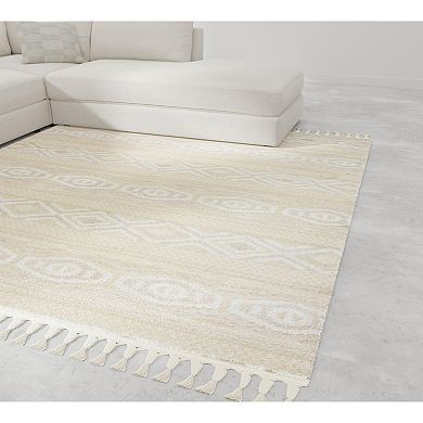 Mason Brooks Ibiza Tasseled Muted Tribal Striped Area Rug