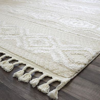 Mason Brooks Ibiza Tasseled Muted Tribal Striped Area Rug