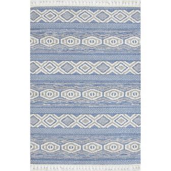 Mason Brooks Ibiza Tasseled Tribal Striped Area Rug