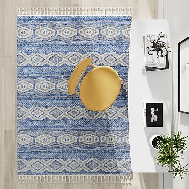 Mason Brooks Ibiza Tasseled Tribal Striped Area Rug