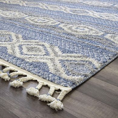 Mason Brooks Ibiza Tasseled Tribal Striped Area Rug