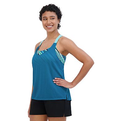 Plus Size ZeroXposur Slipstream Wide Strap 2-in-1 Swim Top