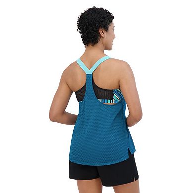 Plus Size ZeroXposur Slipstream Wide Strap 2-in-1 Swim Top