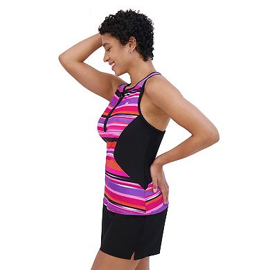 Plus Size ZeroXposur Terrace Scuba Tankini Swim Top