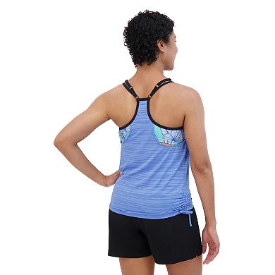 Plus Size ZeroXposur Botany Ruched 2-in-1 Swim Top