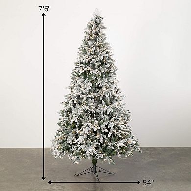 Haven Living 7'6" LED Flocked Pine Artificial Christmas Tree
