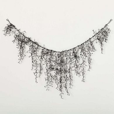 Haven Living 72-in. Artificial Black Halloween Drop Garland