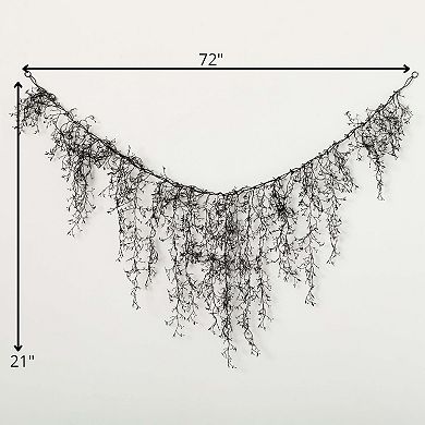 Haven Living 72-in. Artificial Black Halloween Drop Garland
