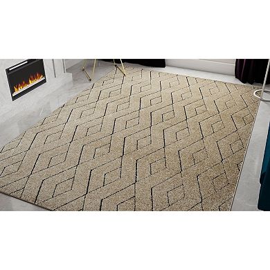 Rugs America Chanai Cadence Almondine Diamond Patterned Area Rug