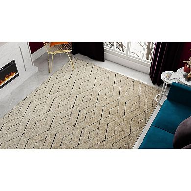 Rugs America Chanai Cadence Almondine Diamond Patterned Area Rug