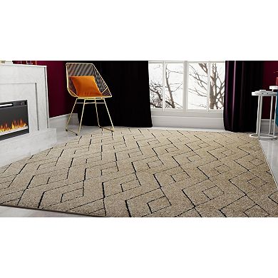 Rugs America Chanai Cadence Almondine Diamond Patterned Area Rug