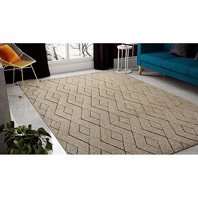 Rugs America Chanai Cadence Almondine Diamond Patterned Area Rug