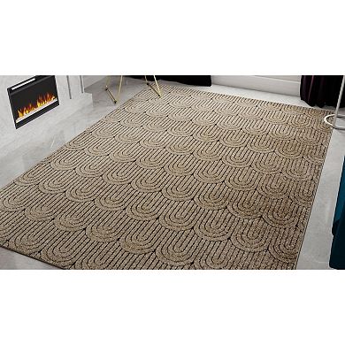 Rugs America Cadence Beach Layered Arches Area Rug