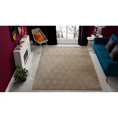 Rugs America Cadence Beach Layered Arches Area Rug