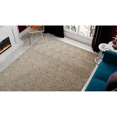Rugs America Cadence Beach Layered Arches Area Rug