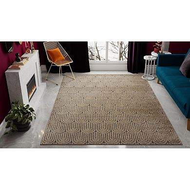 Rugs America Cadence Beach Layered Arches Area Rug