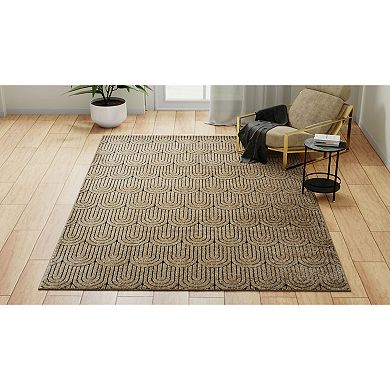 Rugs America Cadence Beach Layered Arches Area Rug