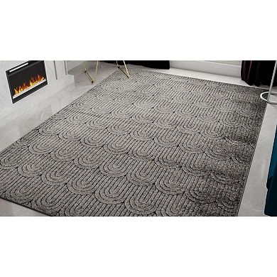 Rugs America Cadence Dark Layered Arches Area Rug