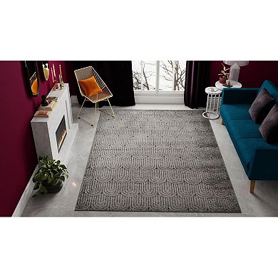 Rugs America Cadence Dark Layered Arches Area Rug