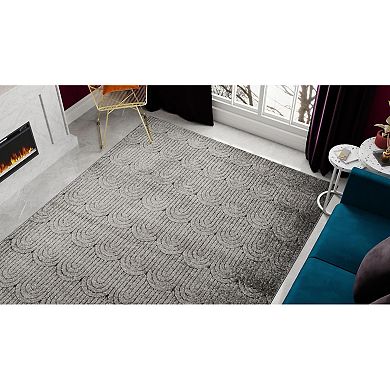 Rugs America Cadence Dark Layered Arches Area Rug