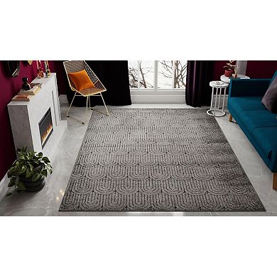 Rugs America Cadence Dark Layered Arches Area Rug