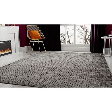 Rugs America Cadence Dark Layered Arches Area Rug