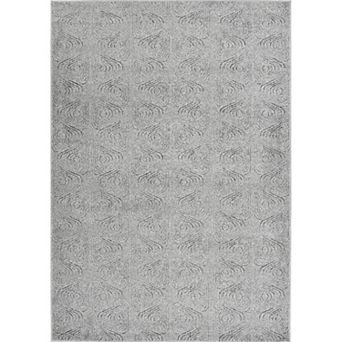 Rugs America Cadence Silverstone Wavy Geo Area Rug