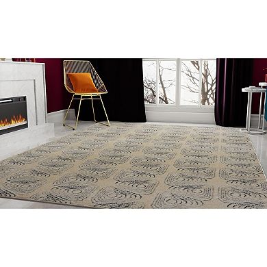 Rugs America Cadence Netsuke Wavy Geo Area Rug