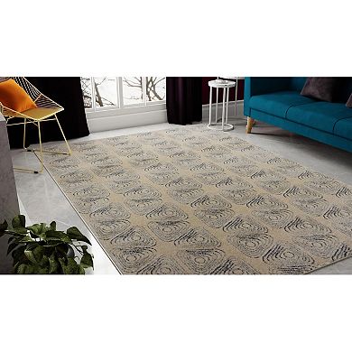 Rugs America Cadence Netsuke Wavy Geo Area Rug