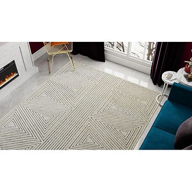 Rugs America Chanai Cadence Nestled Triangle Geo Area Rug
