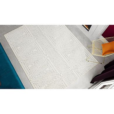 Rugs America Chanai Cadence Nestled Triangle Geo Area Rug