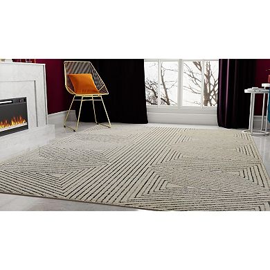Rugs America Chanai Cadence Nestled Triangle Geo Area Rug
