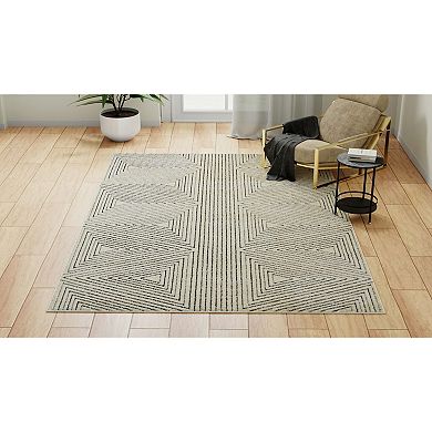 Rugs America Chanai Cadence Nestled Triangle Geo Area Rug