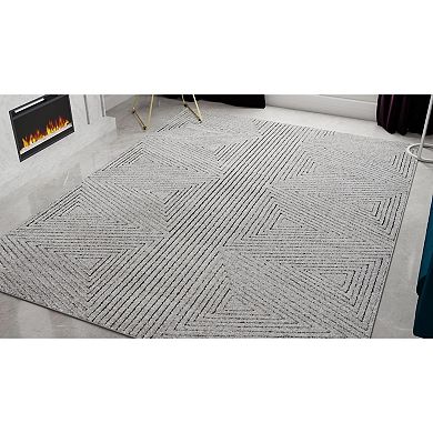 Rugs America Chanai Cadence Passive Triangle Patterned Area Rug