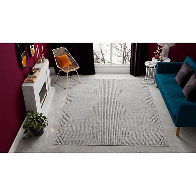 Rugs America Chanai Cadence Passive Triangle Patterned Area Rug