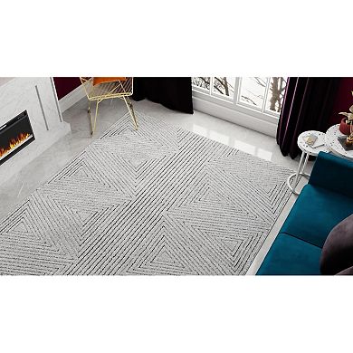 Rugs America Chanai Cadence Passive Triangle Patterned Area Rug