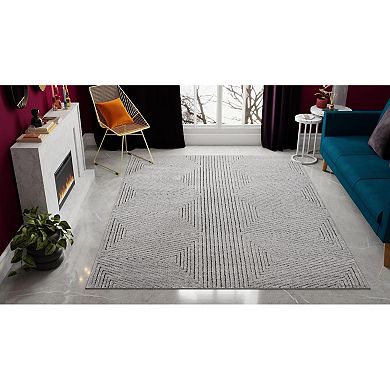 Rugs America Chanai Cadence Passive Triangle Patterned Area Rug