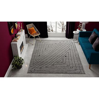 Rugs America Chanai Cadence Cracked Linework Area Rug
