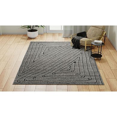 Rugs America Chanai Cadence Cracked Linework Area Rug