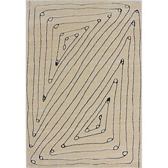 Rugs America Chanai Cadence Tan Cracked Linework Area Rug