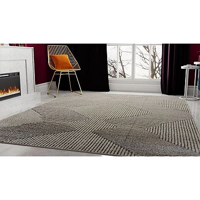 Rugs America Chanai Cadence Monorail Zig-Zag Geo Area Rug